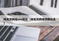 阿克苏网站seo优化（阿克苏网络招聘信息）