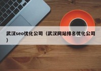 武汉seo优化公司（武汉网站排名优化公司）